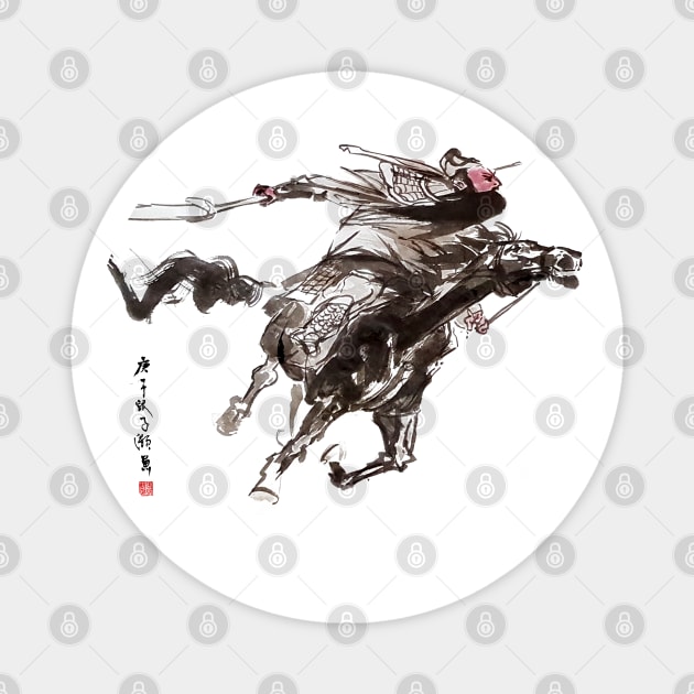 Riding of General Guan Magnet by Huluhua